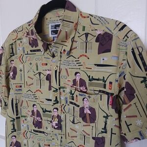 RSVLTS × The Office Shirt Dwight Schrute 1000 Ways To Die Button Up Men's Small*